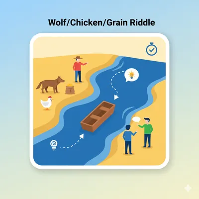 Wolf/Chicken/Grain Riddle - Ice Breaker Game
